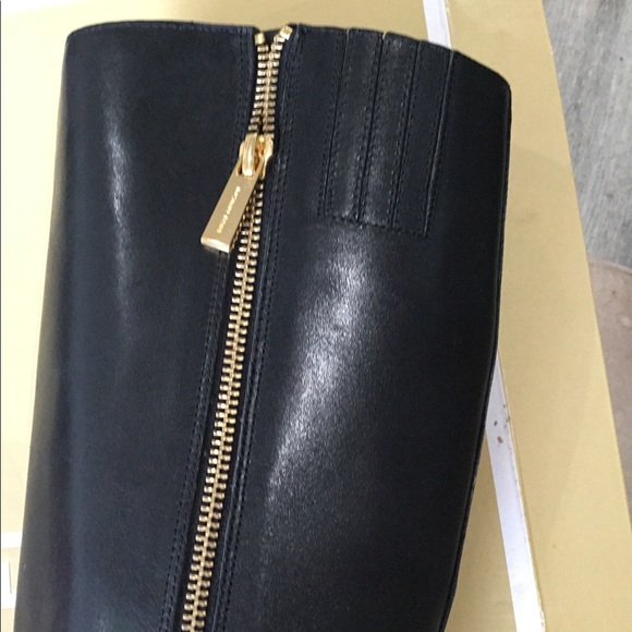 SALE SALE MICHAEL JORS LEATHER-BLACK BOOTS - Picture 7 of 8